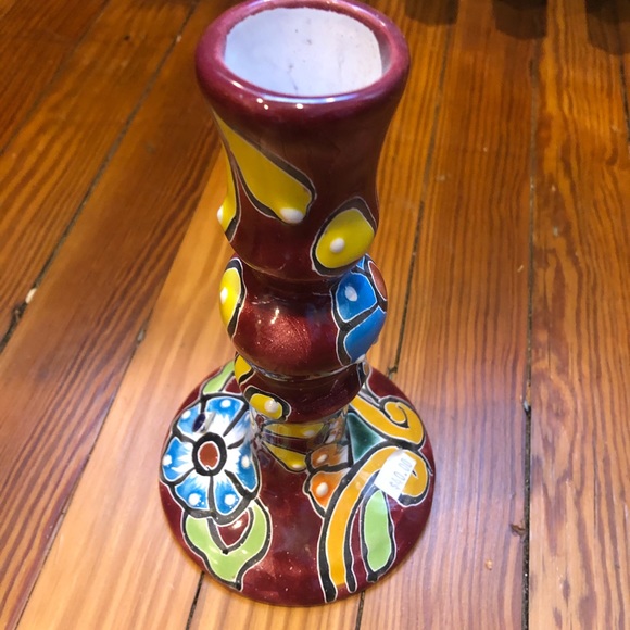Mexican Talavera Ceramic Candle Holder - Picture 5 of 6